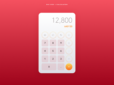 Day 004 - Calculator calculator daily ui