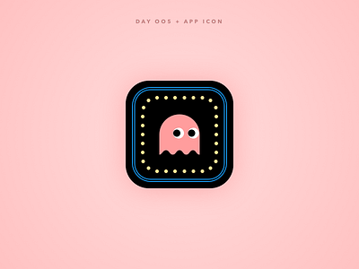 Day 005 - App Icon daily pacman pinky ui