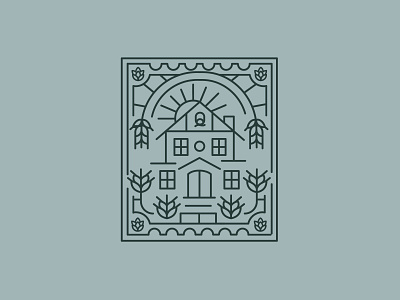 N•2 House illustration postcard branding brewer house house illustration illustraion logo logo design vector