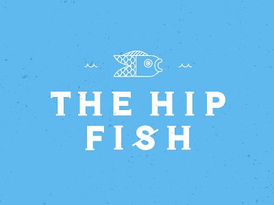 Hip Fish Logo blue branding fish logo