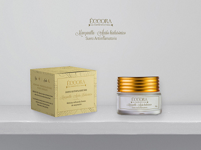 Eccora box & bottle design boutique branding labels natural packaging skin care vintage