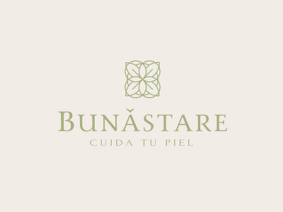 Bunastare logo application beauty branding flower green health logo skincare website