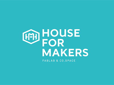 Logo application- Fab·Lab app branding coworking designers fablab hexagon logo makers