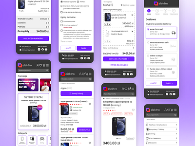 ElektroGSM - e-commerce mobile website app design e commerce graphic design mobile mobile web online shopping redesign smartphone smartphones ui uiux ux uxui web desighn
