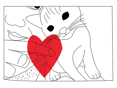 Two lovely creatures 2d draw kitty lines pentool