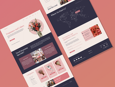 Flower shop business page, E-commerce UI Design app branding design figma graphic design illustration landing page design typography ui uiux ux vector