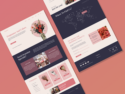 Flower shop business page, E-commerce UI Design