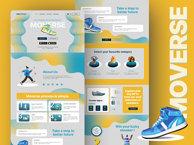 Moverse- Web3 App Landing page redesign app branding design figma graphic design illustration landing page ui ux web design