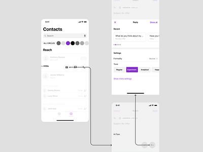Reach out - Wireframes by Piotr Kaźmierczak on Dribbble