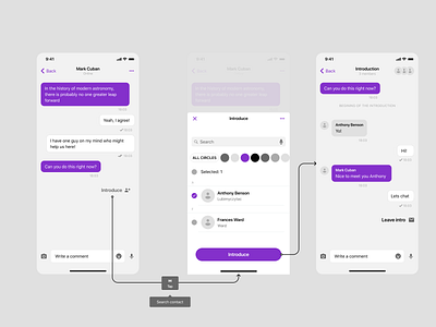 Reach out - Wireframes