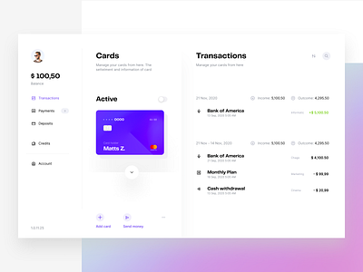 Transactions - Visual exploration list