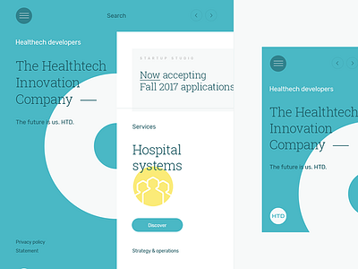 Responsive Home - H healthcare illustration infographics information medical subpage subpages