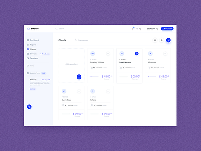 Invoices 1.25 - Client list dashboard finanace financial graph list statistics