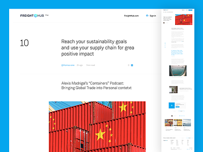 FreightHub - Blog air article page blog cargo freight freight forwarding rail sea supply chain
