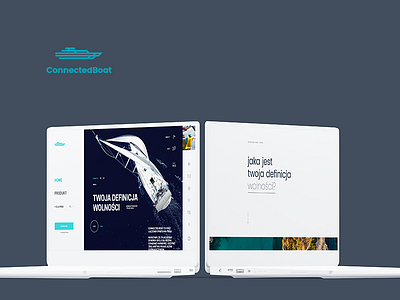 Conntected Boat. Behance preview. app boat landing landing page safety first sail water yacht