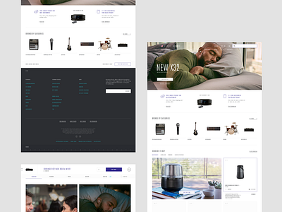 Store - Home page e commerce music store typographic ui ux ux design webdesign