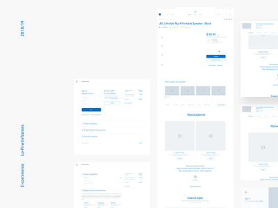 E-commerce - LO/FI Wireframes e commerce exploration list lofi low fidelity store ux wireframes