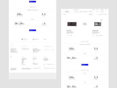 Skylark - Product comparison comparison detilas e commerce listing minimalistic moog numbers store typogaphy