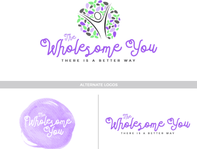 The Wholesome You Mood Board & Logo Design brand identity branding feminine graphic design illustration logo mood board watercolor