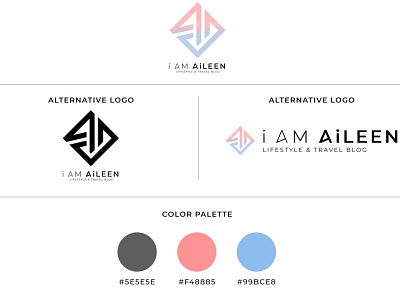 iAmAileen Logo Design blog brand identity branding design emblem graphic design logo minimal simple