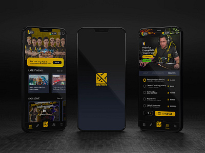 Bren Esports App Design & Concept app app design black brand identity branding bren esports design esports figma game gamer graphic design minimal