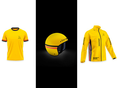 Blinqr Deliveries: Apparel & Clothing Design apparel blinqr brand identity branding clothing delivery graphic design helmet minimal shirt yellow