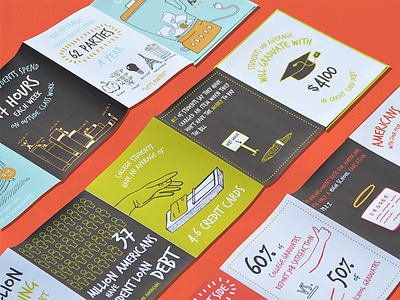 The College Experience accordion book college infographic publication