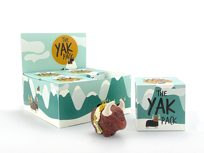 Yak illustration mountains packaging vinyl toy yak