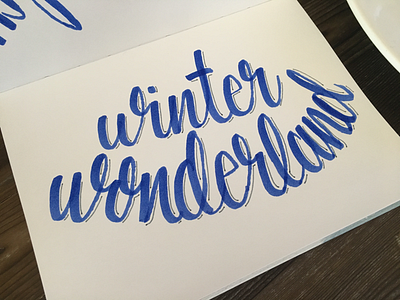 Winter Wonderland christmas cursive handlettering winter wonderland
