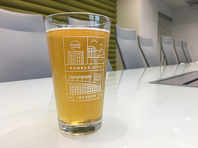 1 of 4 Pint Glass Series - KC beer kansas city pint glass