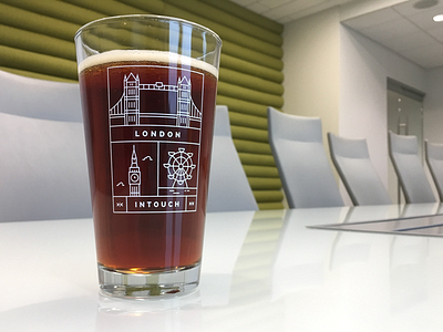 4 of 4 Pint Glass Series - London beer london pint glass