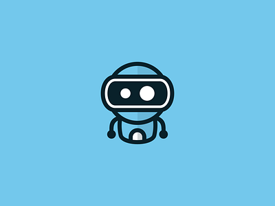 Robot Logo bot branding character cute graphic design iconic logo logo design robot