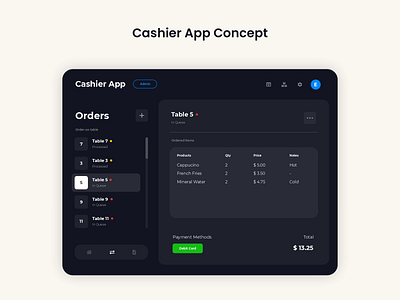Cashier App Concept admin app cashier graphic design ui ui design user interface ux webapp