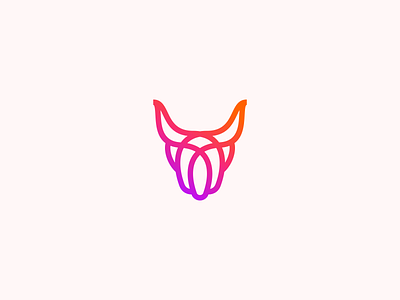 Creative bull head logo branding bull design graphic design icon iconic line art line logo logo vector