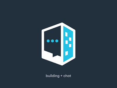 Building + Chat Logo Concept branding design graphic design icon iconic logo vector
