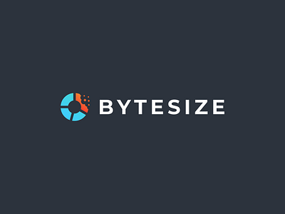 BYTESIZE analytics branding business card design graphic design icon iconic logo pie chart technology vector