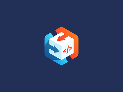 Hot & Cold Coding Box box branding code logo coding design graphic design icon iconic logo vector
