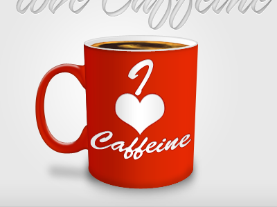 I Love Caffeine caffeine coffee icon red