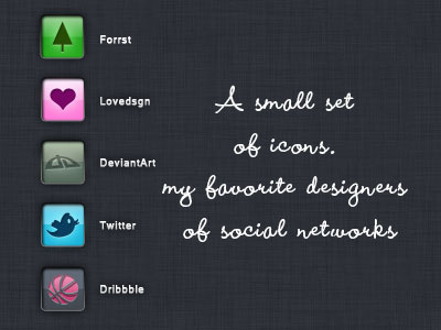 Smal Sat Icons icons set social network