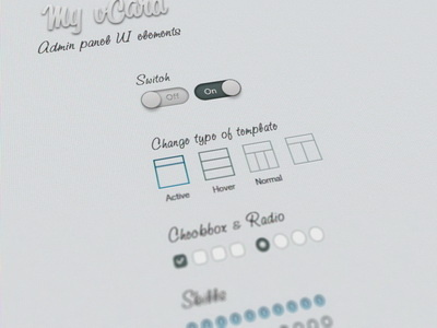 Admin panel UI elements wip admin panel form my vcard ui ui elements web app