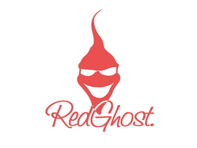 RedGhost logotype concept concept ghost logotype red