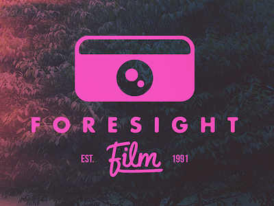 Foresight Film camera film futura illustrator logo photoshop pink typography video