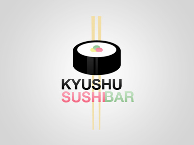 Kyushu logo clean food helvetica illustrator logo modern