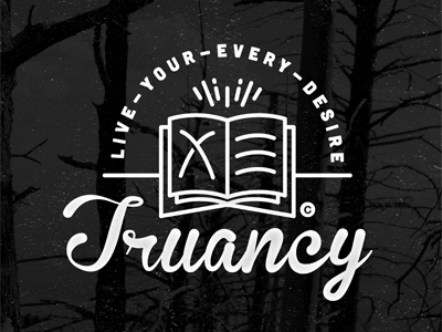 Truancy Album Cover art badge cover retro vector vintage woods
