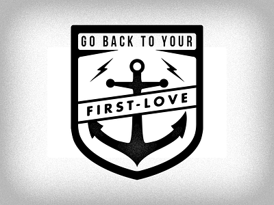 First Love anchor badge comb distressed illustrator lightning noir photoshop sailor ship
