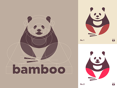Panda Logo Concept — Underlying Grid
