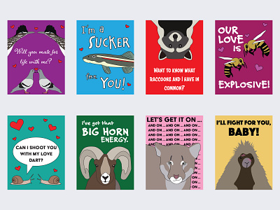 Wild Love Valentines animal design illustration illustrator nature valentine valentines day
