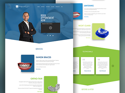 Dr. Hesham Amer Clinics desntistry homepage landing page ui ux web website