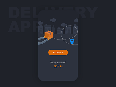 Delivery App android app delivery design ios login mobile package registration sign up ui ux