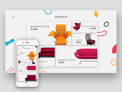 Chaickan - Furniture Portfolio chair design elegant furniture mobile portfolio responsive sofa ui ux web website